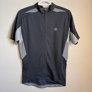Bontrager Race Short Sleeve Cycling Jersey Black Gray Mens Size M Full Zip